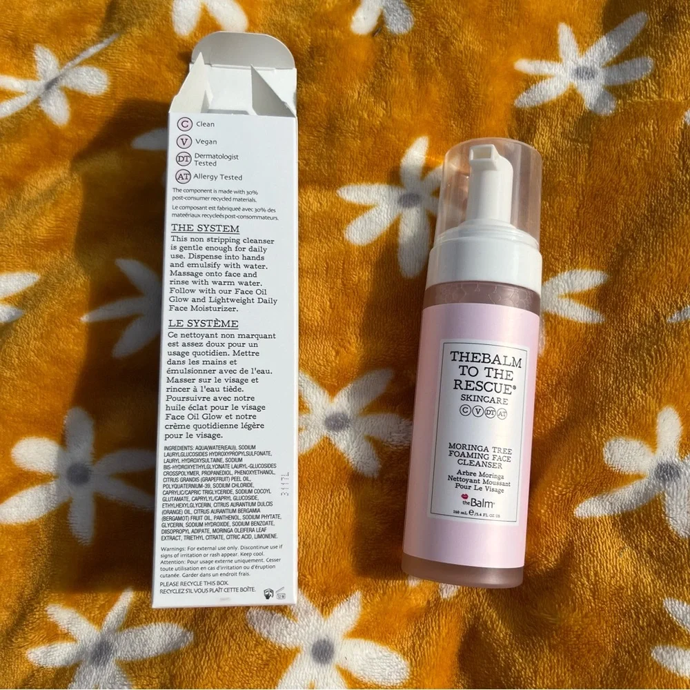 New NIB theBalm Moringa Tree Foaming Cleanser To The Rescue Skincare
